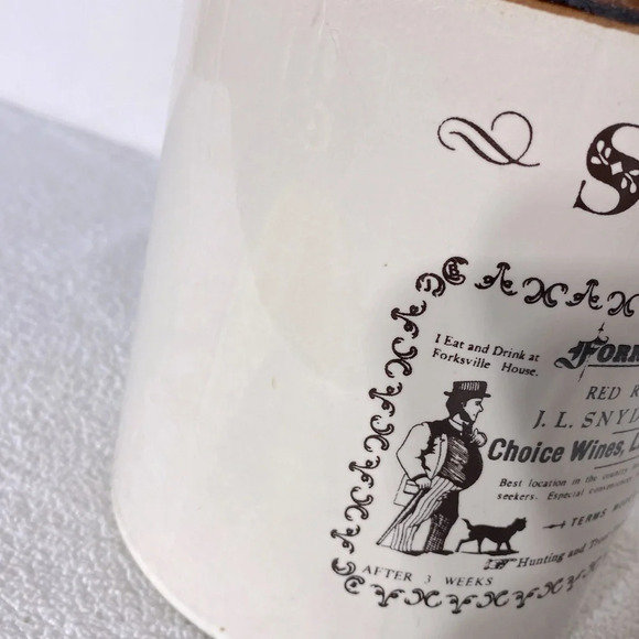 Vintage Ye Old Canadian Crockery Ceramic Abenakis Kitchen Crock Sugar Canister - Picture 12 of 15